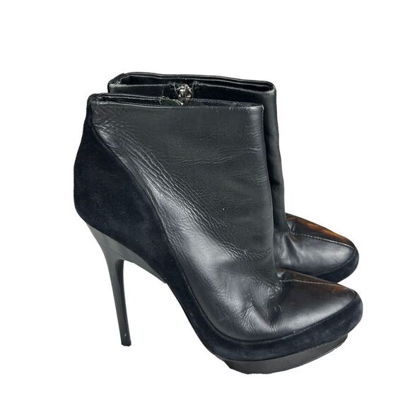 Badgley Mischka Mark + James Dallas Calf Skin Platform Booties - Picture 4 of 13